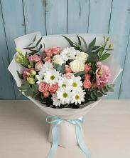 Букет цветов из:  Розы, Лизиантусы и Хризантемы #REPLACE_PRED# Иссе