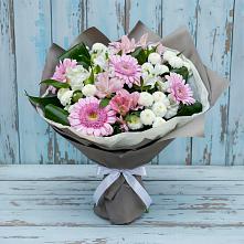 Букет цветов из:  Герберы, Альстромерии и Хризантемы в Иссе