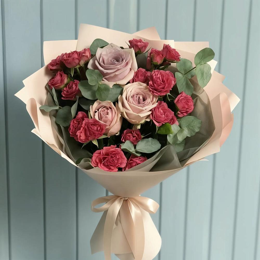 Букет цветов из: Гвоздики и Розы в Иссе