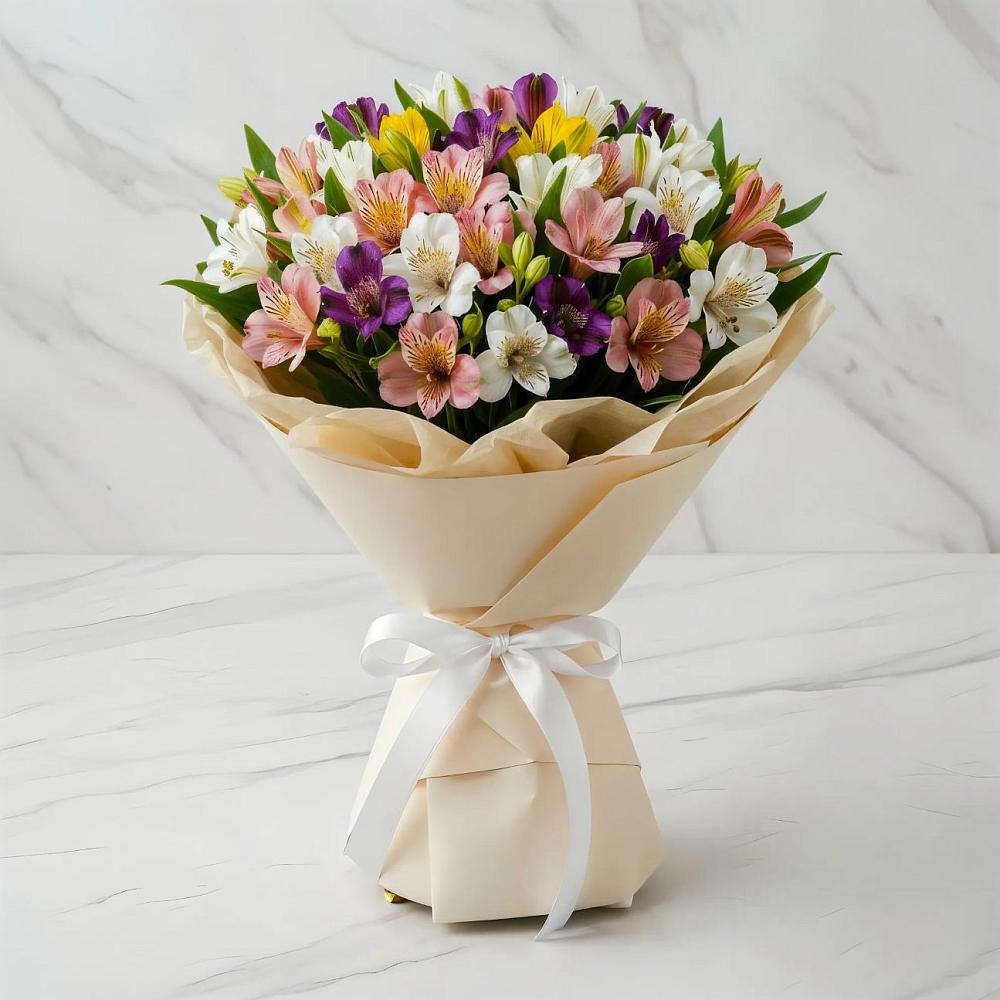 Букет цветов из: Альстромерии в Иссе