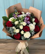 Букет цветов из:  Розы и Альстромерии в Иссе