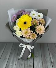 Букет цветов из:  Розы, Герберы и Хризантемы в Иссе