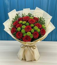 Букет цветов из:  Розы и Хризантемы #REPLACE_PRED# Иссе