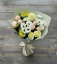 Букет цветов из:  Альстромерии, Розы и Хризантемы в Иссе