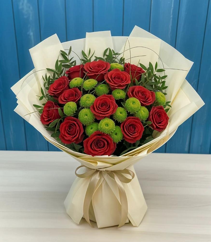 Букет цветов из: Розы и Хризантемы в Иссе